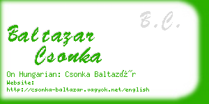 baltazar csonka business card